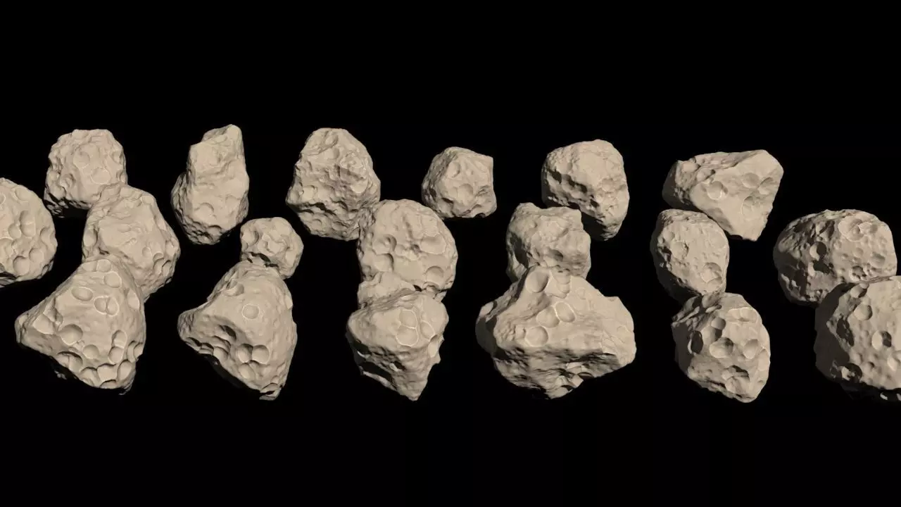 Meteors HD Pack - 21 pieces 3D model_0