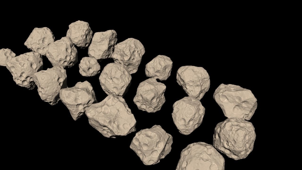 Meteors HD Pack - 21 pieces 3D model_1