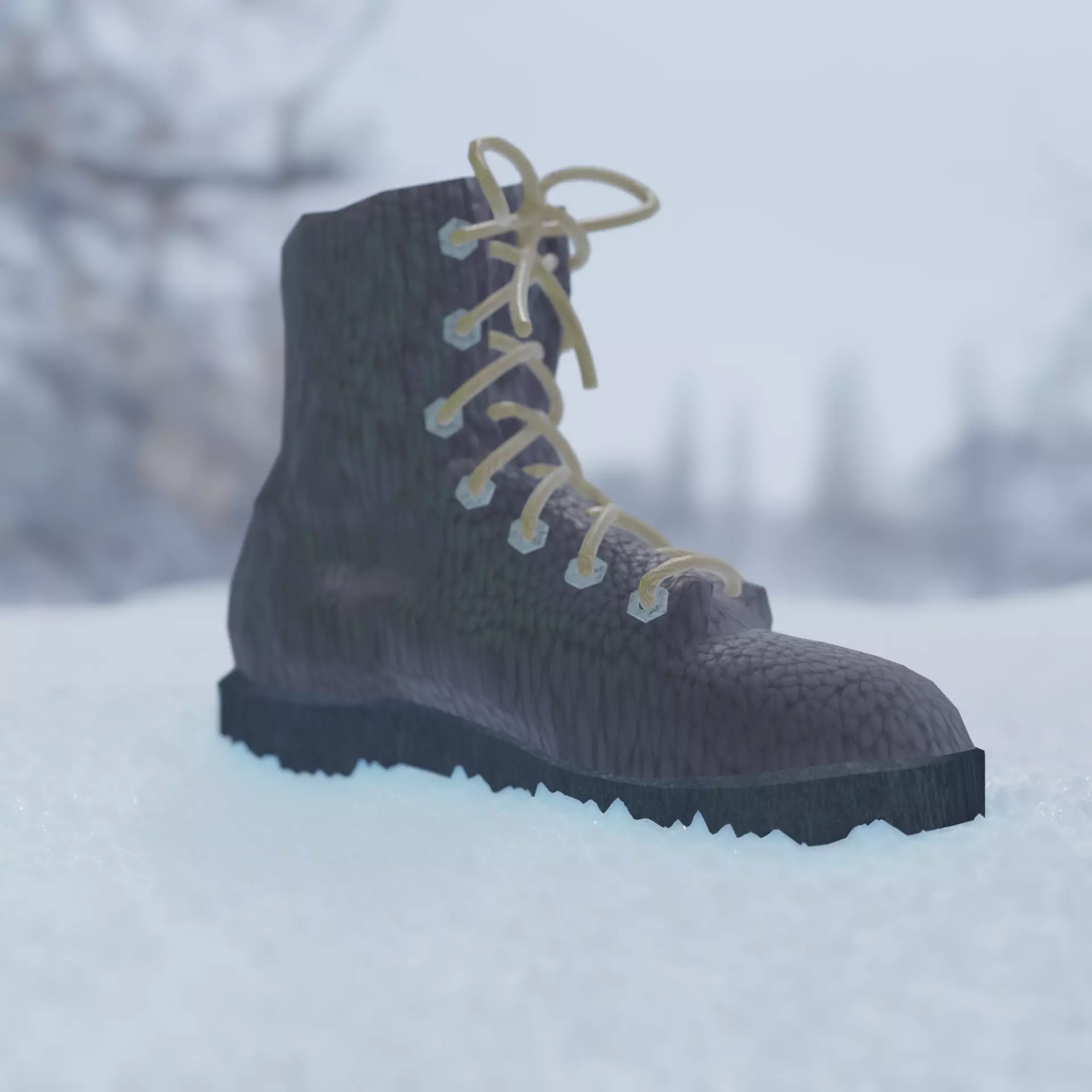 simple boot 3D model_0