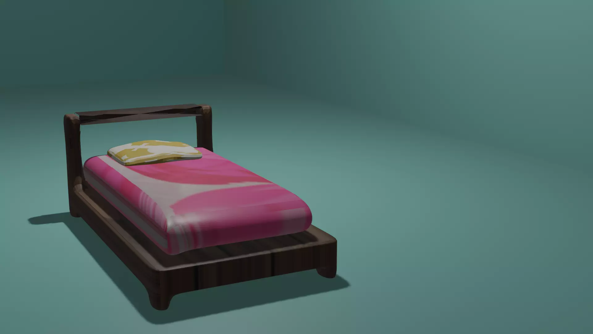 Bed in Bedroom 3D model_0