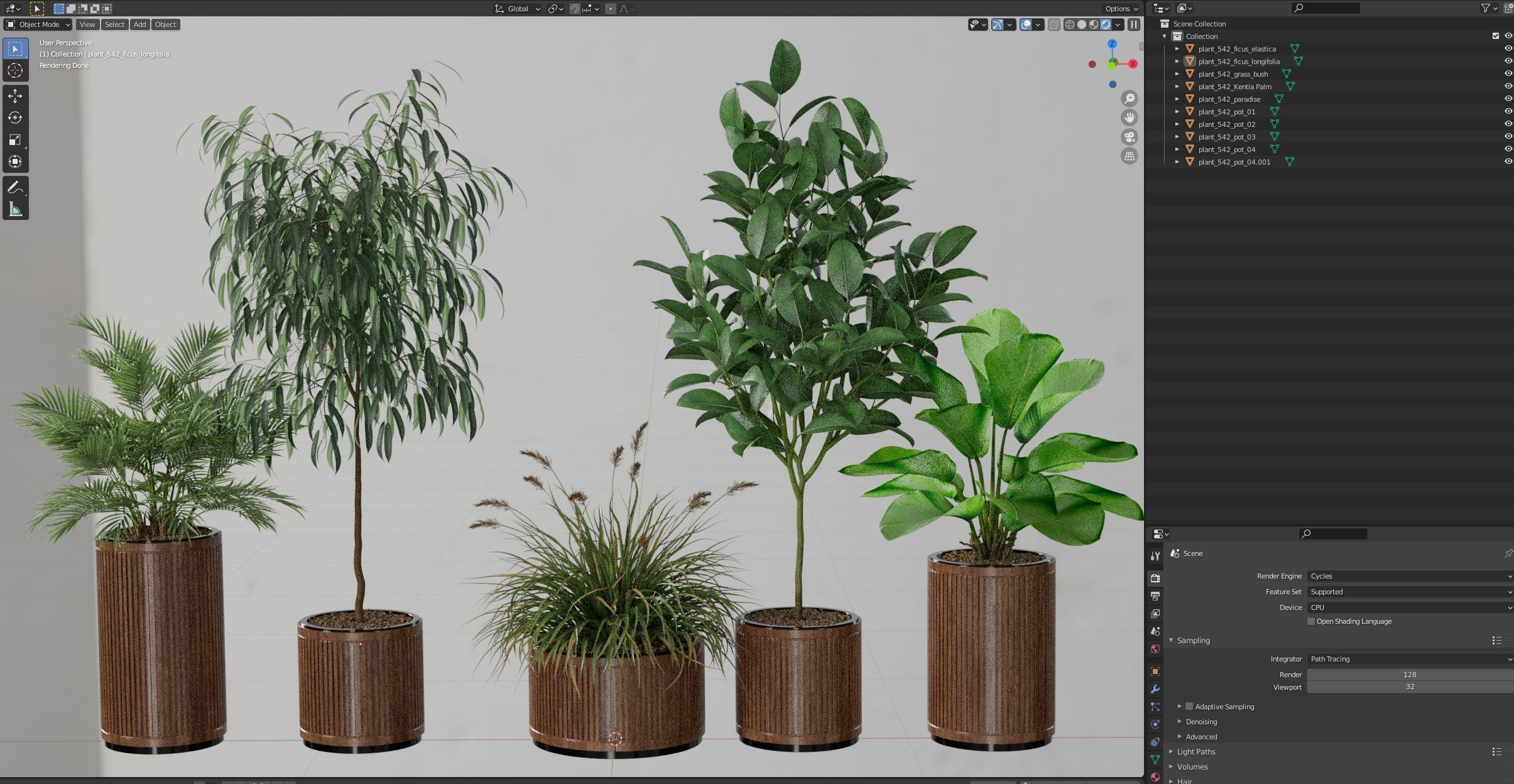 Plants collection 542 3D model_7