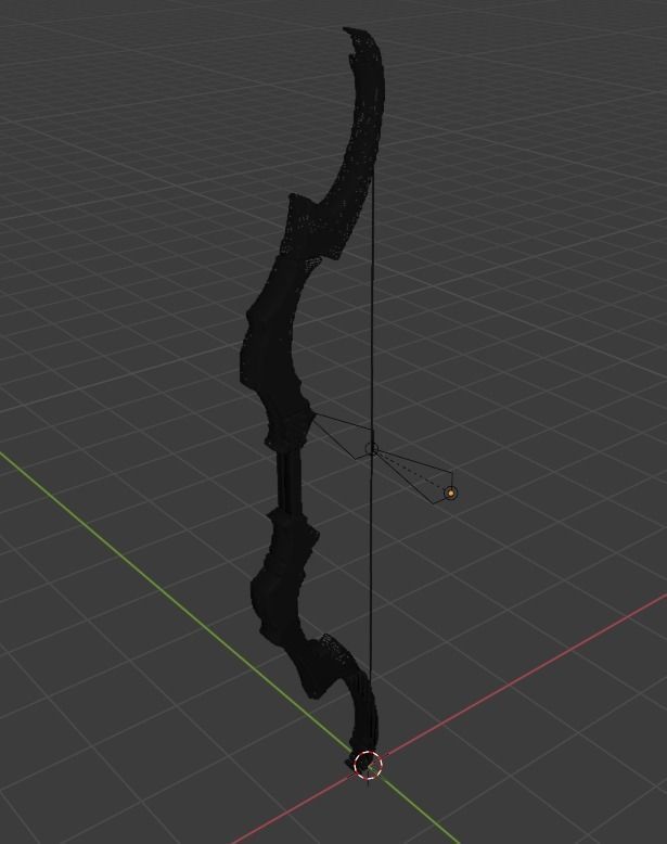 3d Bow - Rigged Low-poly 3D model_1