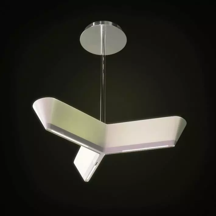 Modern White Hanging Lamp 3D model_0