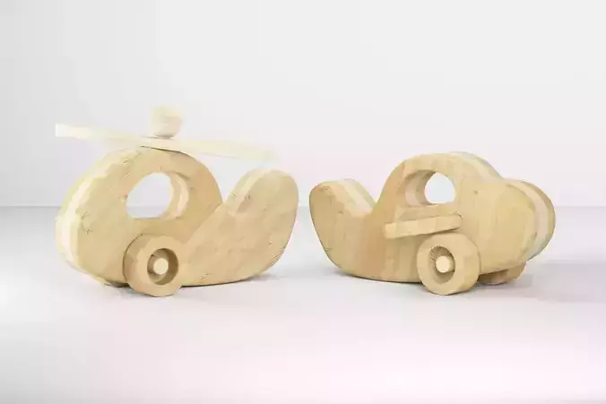 Hallie and Irie Wood Toys