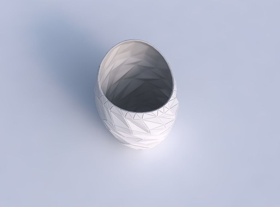 Bowl Spheric Lattice with random triangle plates 3D print model_1