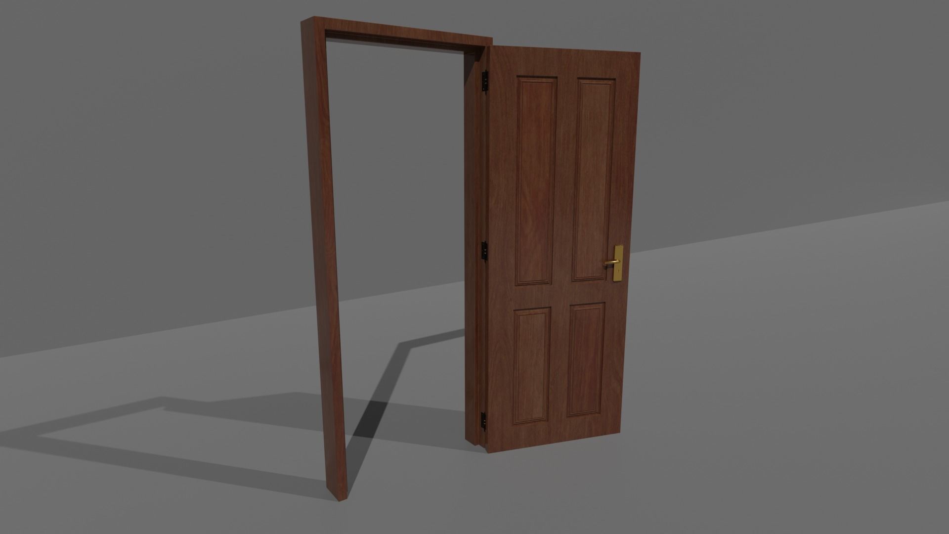 Wooden Door 3D model_3