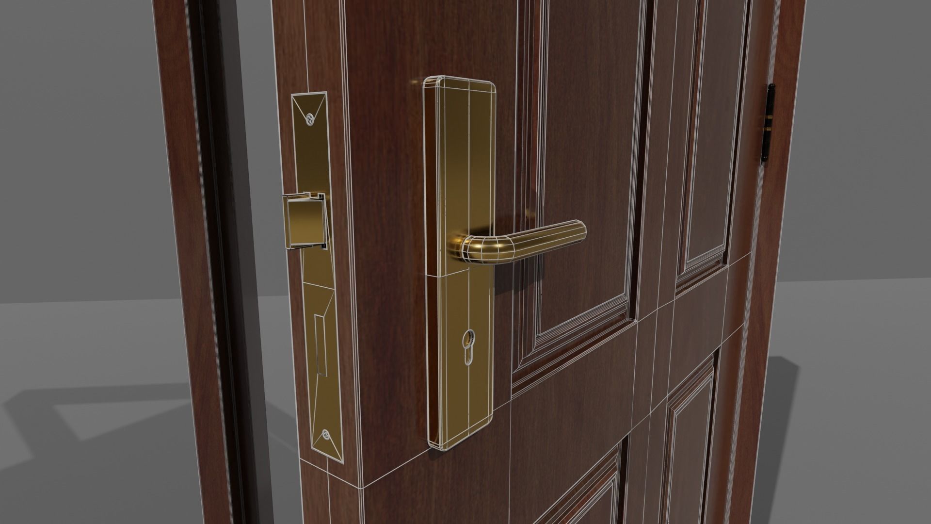 Wooden Door 3D model_1