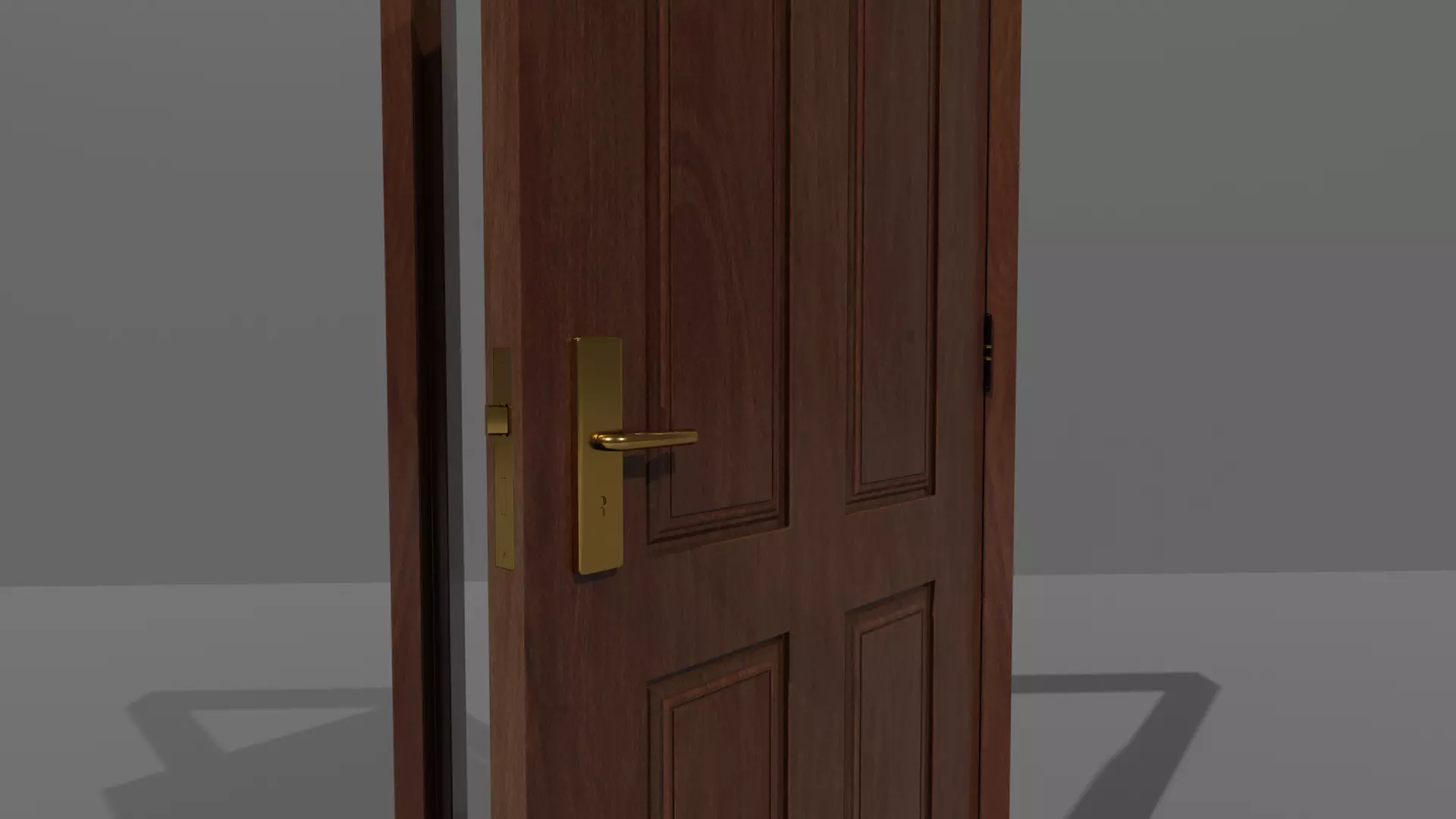 Wooden Door 3D model_0