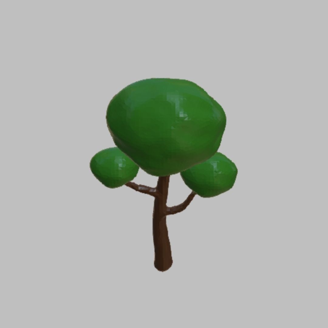 Tree 3D model Low-poly 3D model_5