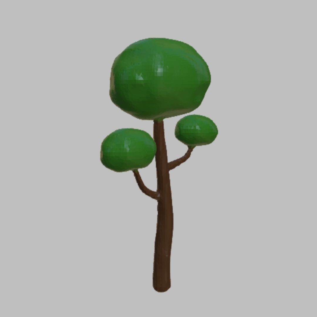 Tree 3D model Low-poly 3D model_1