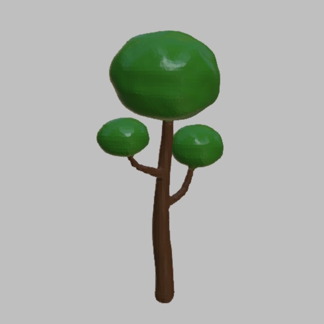 Tree 3D model Low-poly 3D model_3