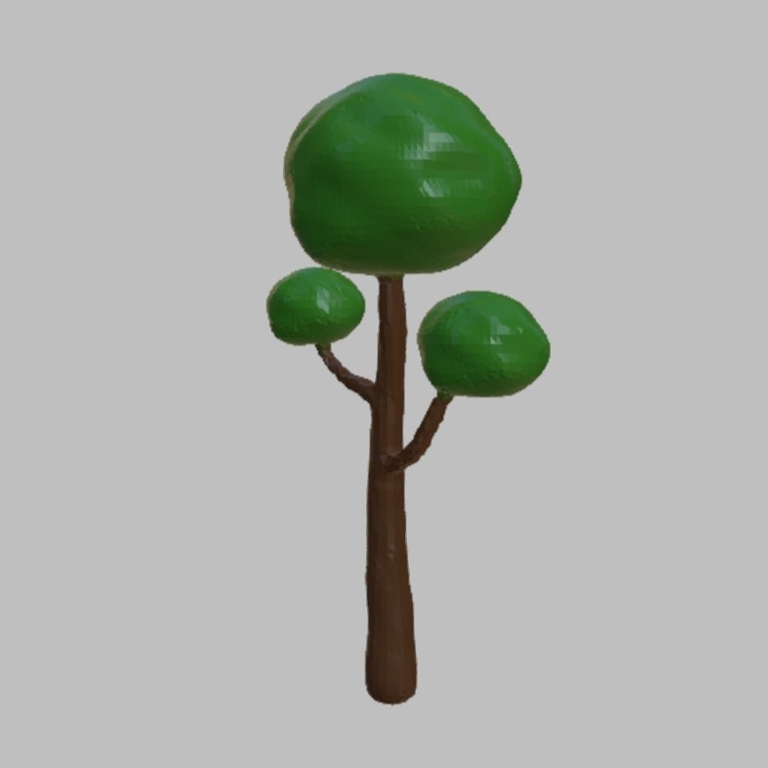 Tree 3D model Low-poly 3D model_4
