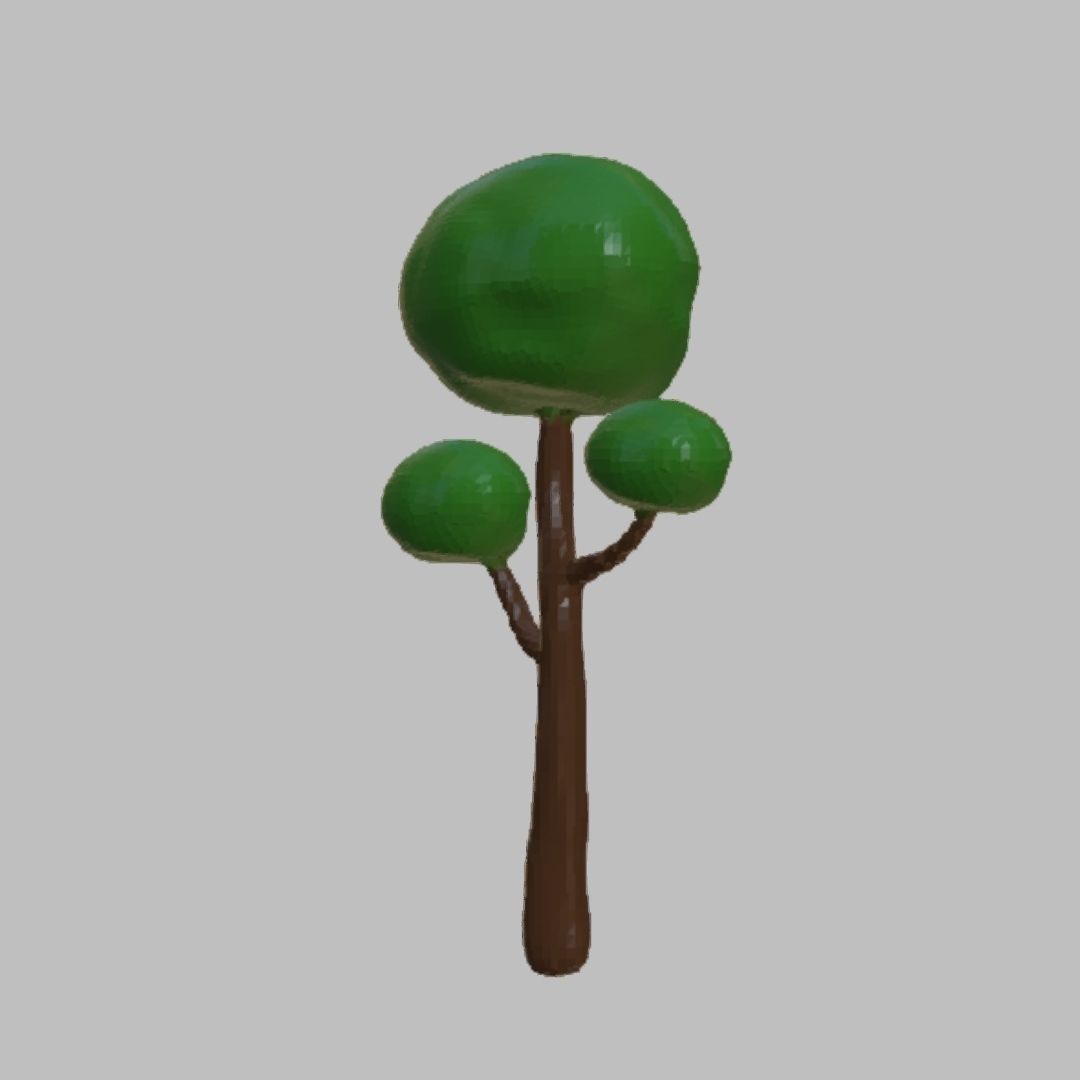 Tree 3D model Low-poly 3D model_2