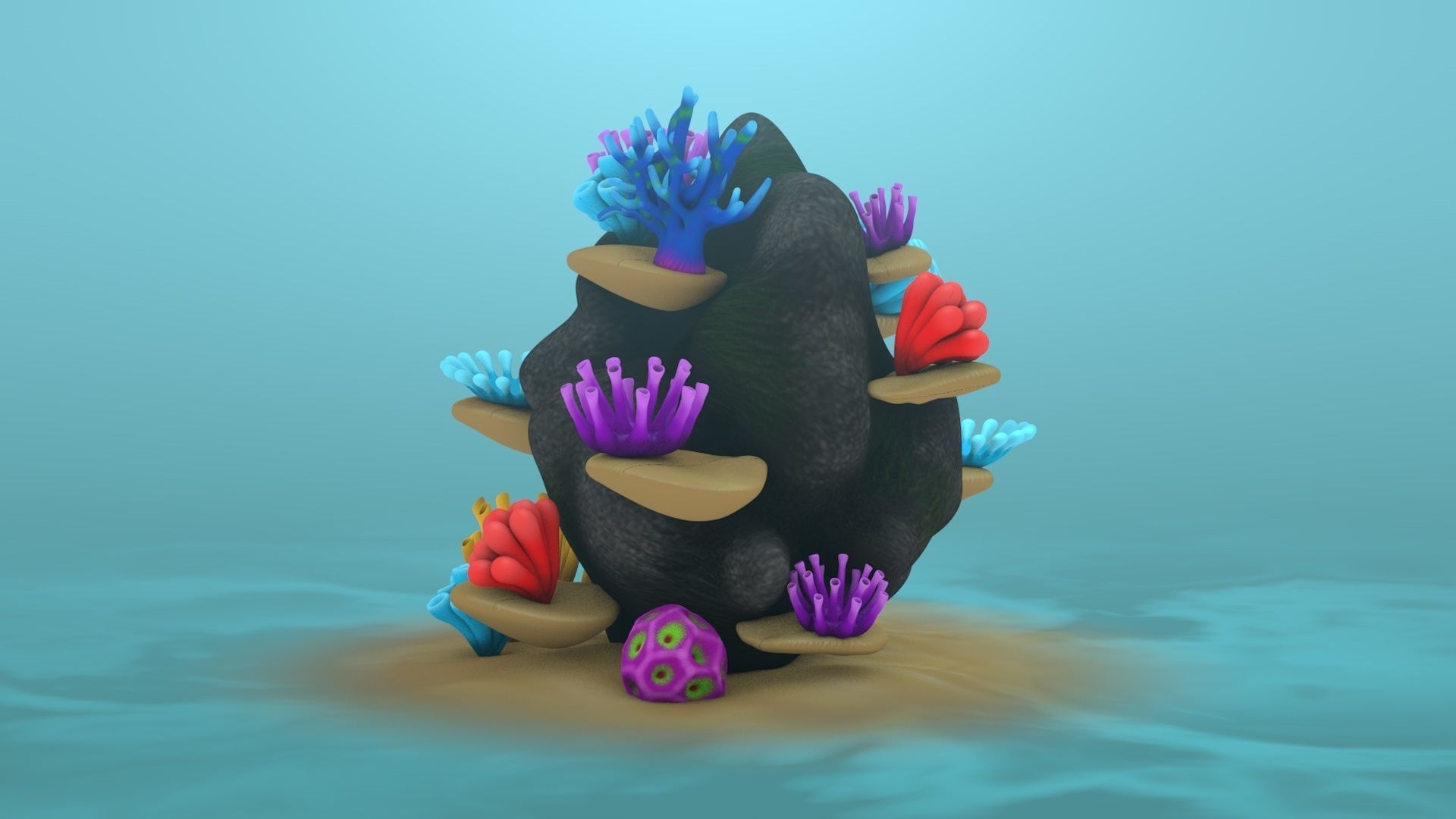 Coral Reef 3D model_5
