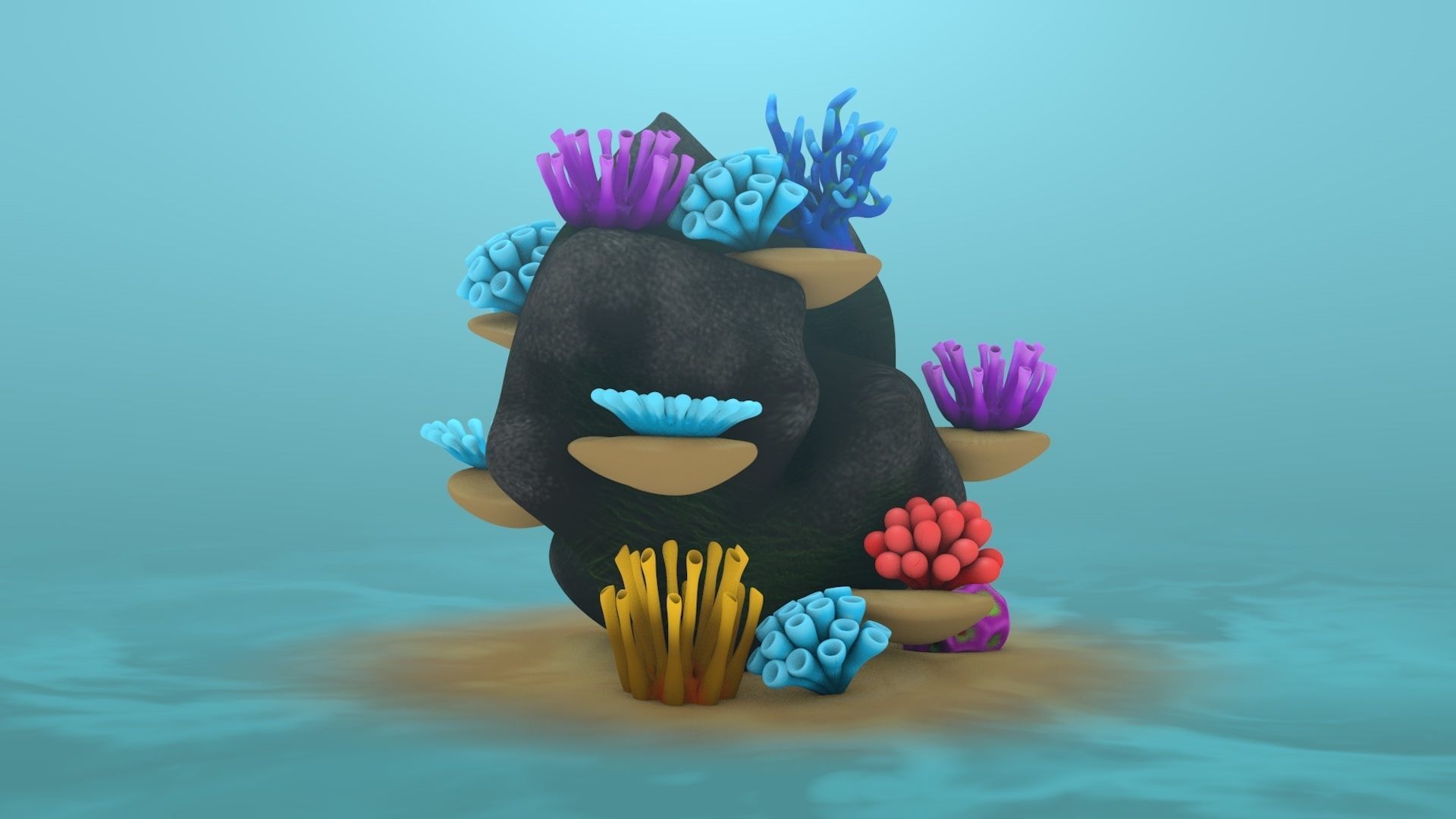 Coral Reef 3D model_1