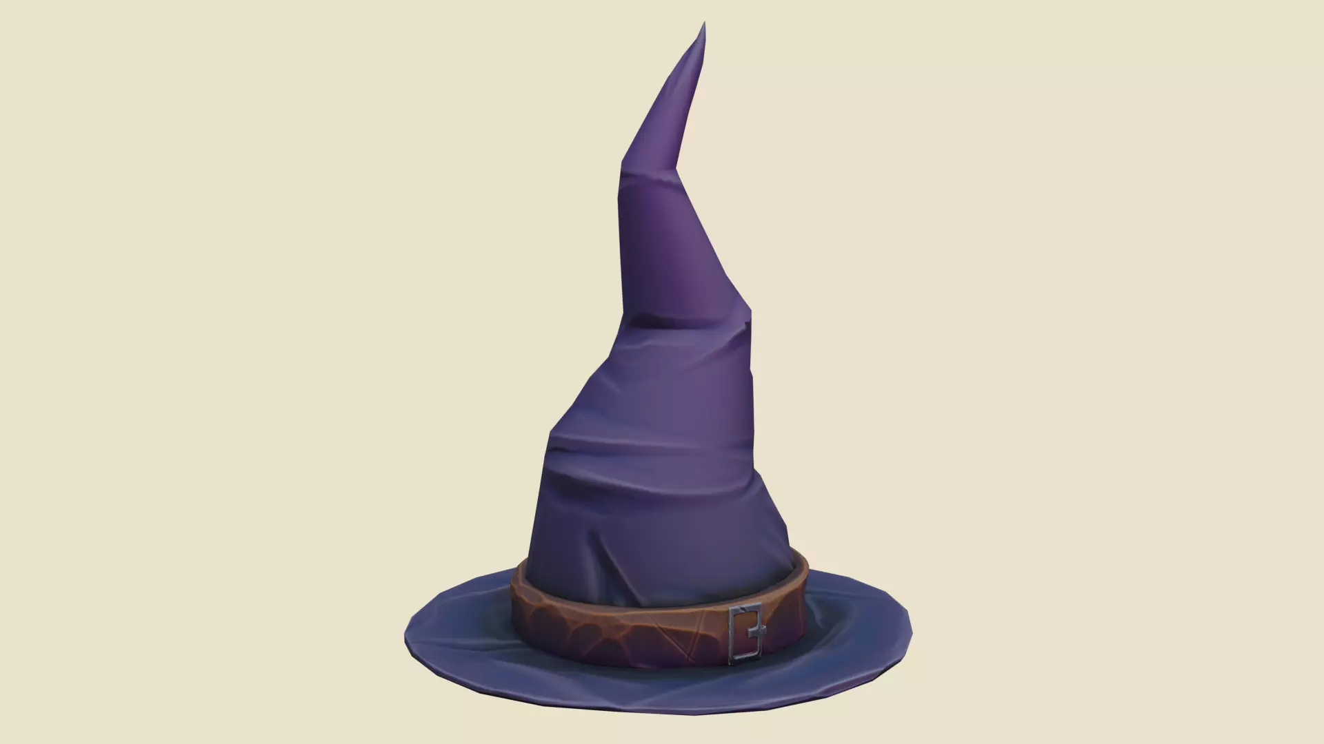 Wizard Hat Low-poly 3D model_0