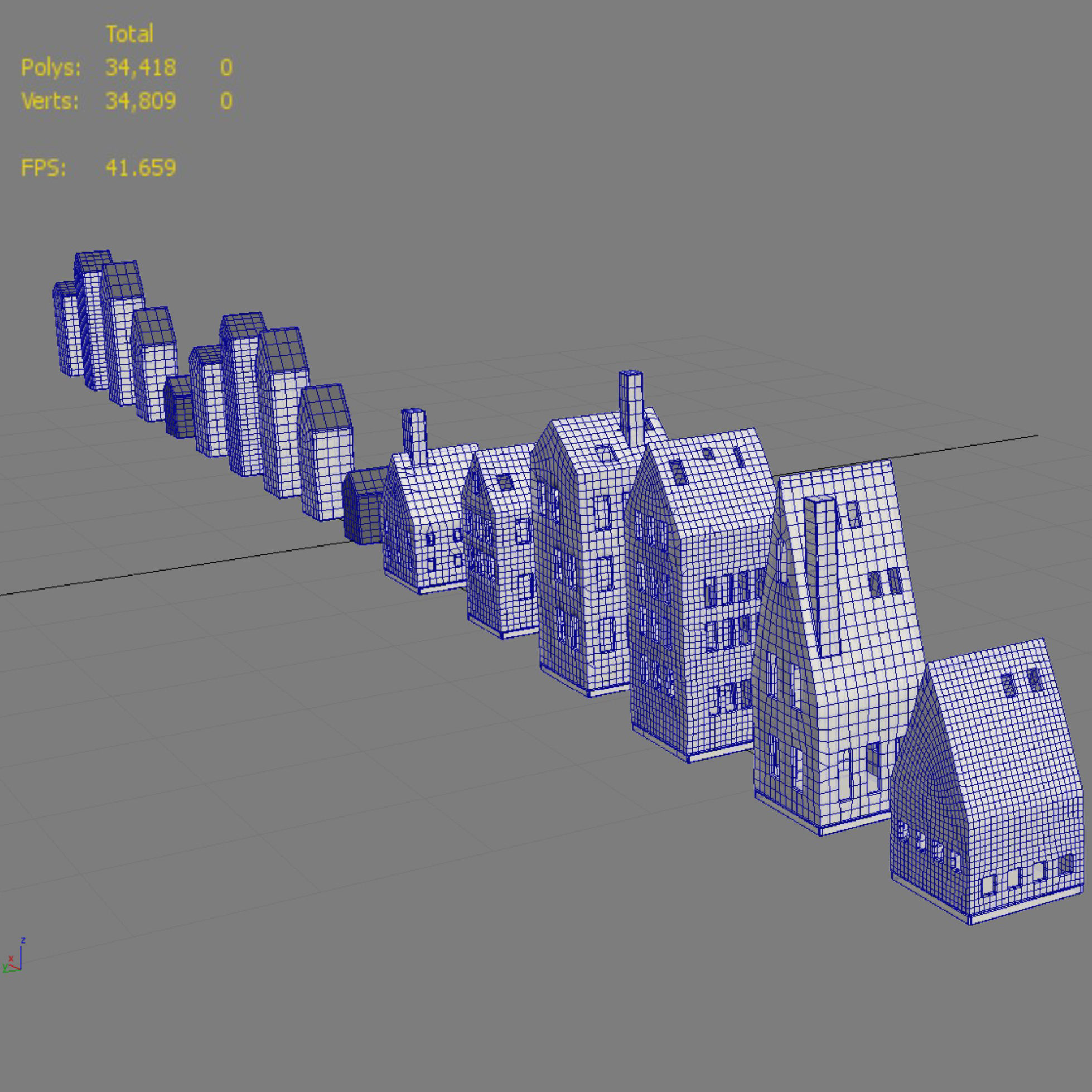 Miniature Houses For Decoration Set 3D model_7