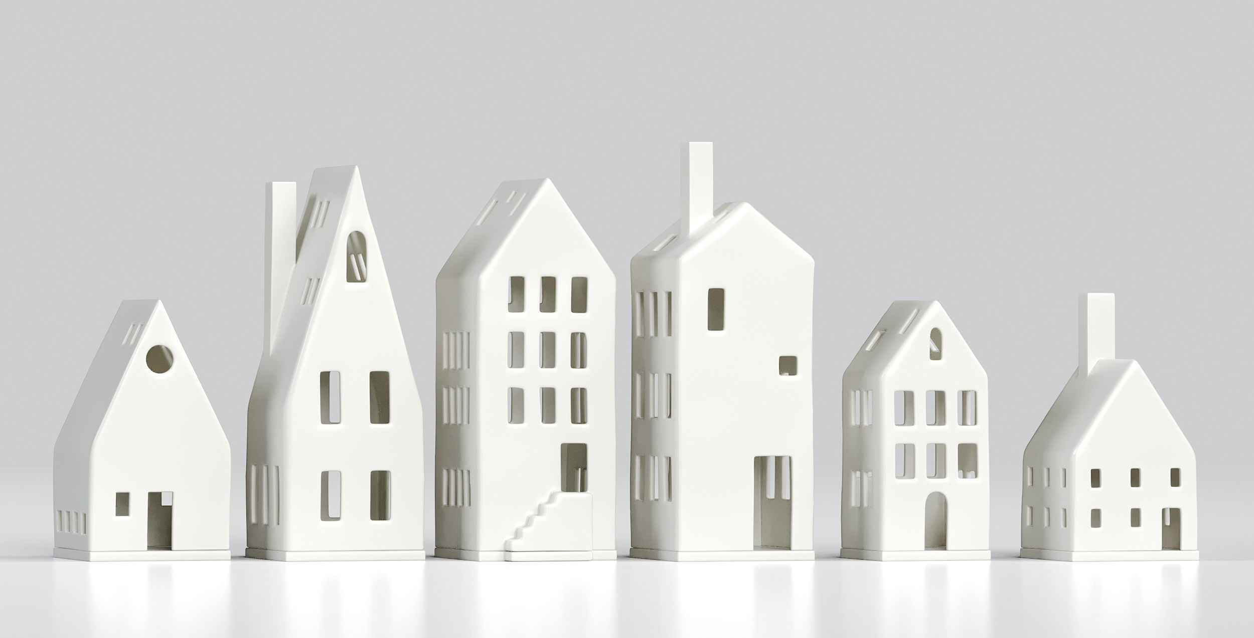 Miniature Houses For Decoration Set 3D model_3