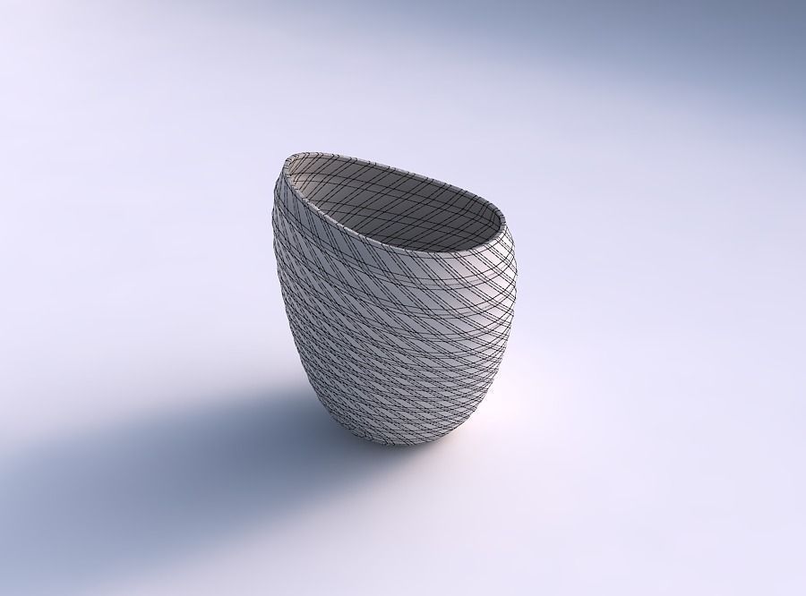 Bowl Spheric Lattice with grid plates 3D print model_5