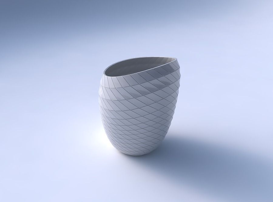 Bowl Spheric Lattice with grid plates 3D print model_3