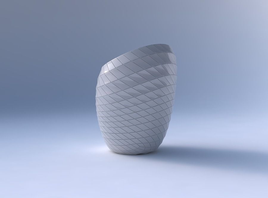 Bowl Spheric Lattice with grid plates 3D print model_4
