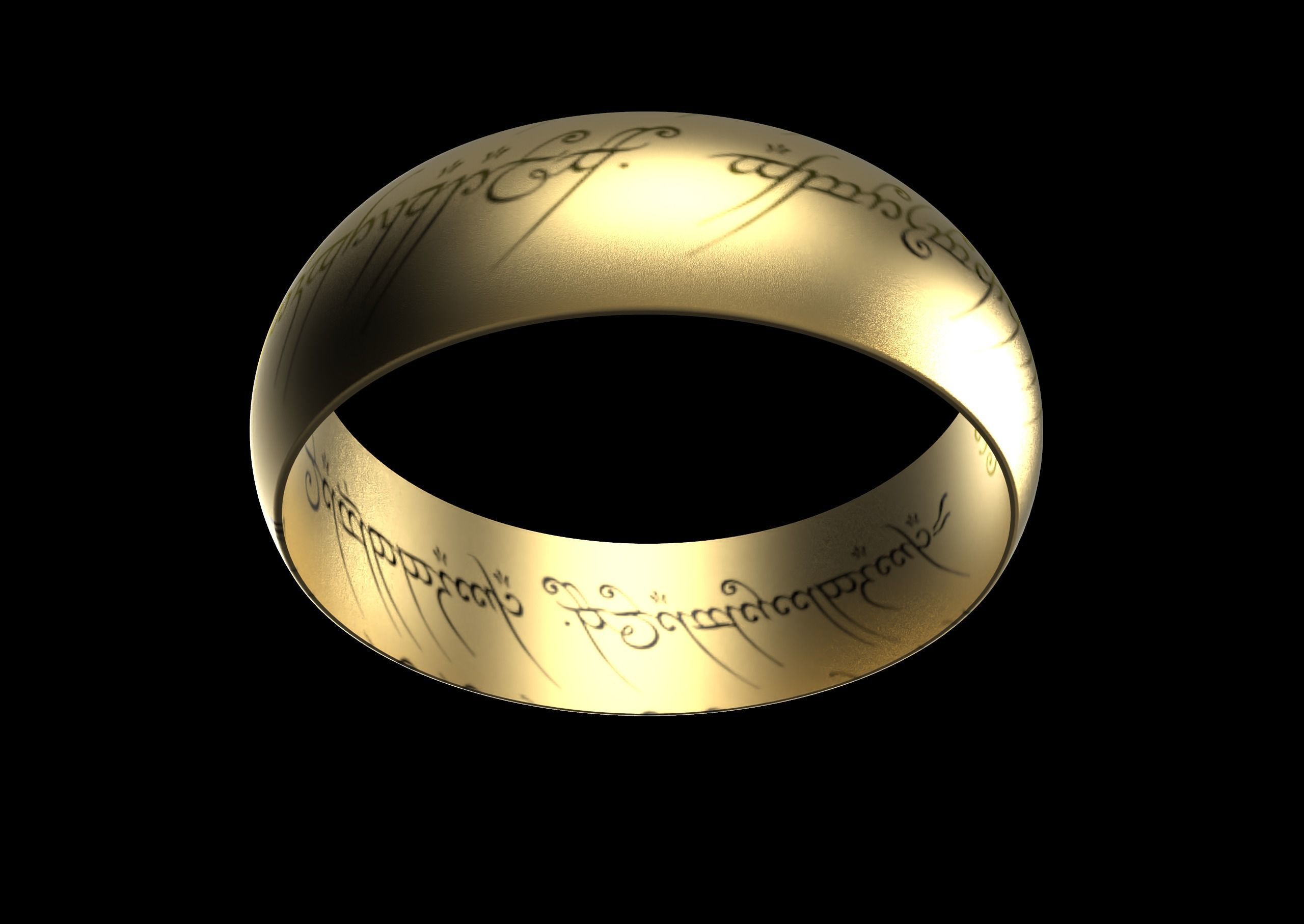 Saurons Ring - One Ring 3D print model_2