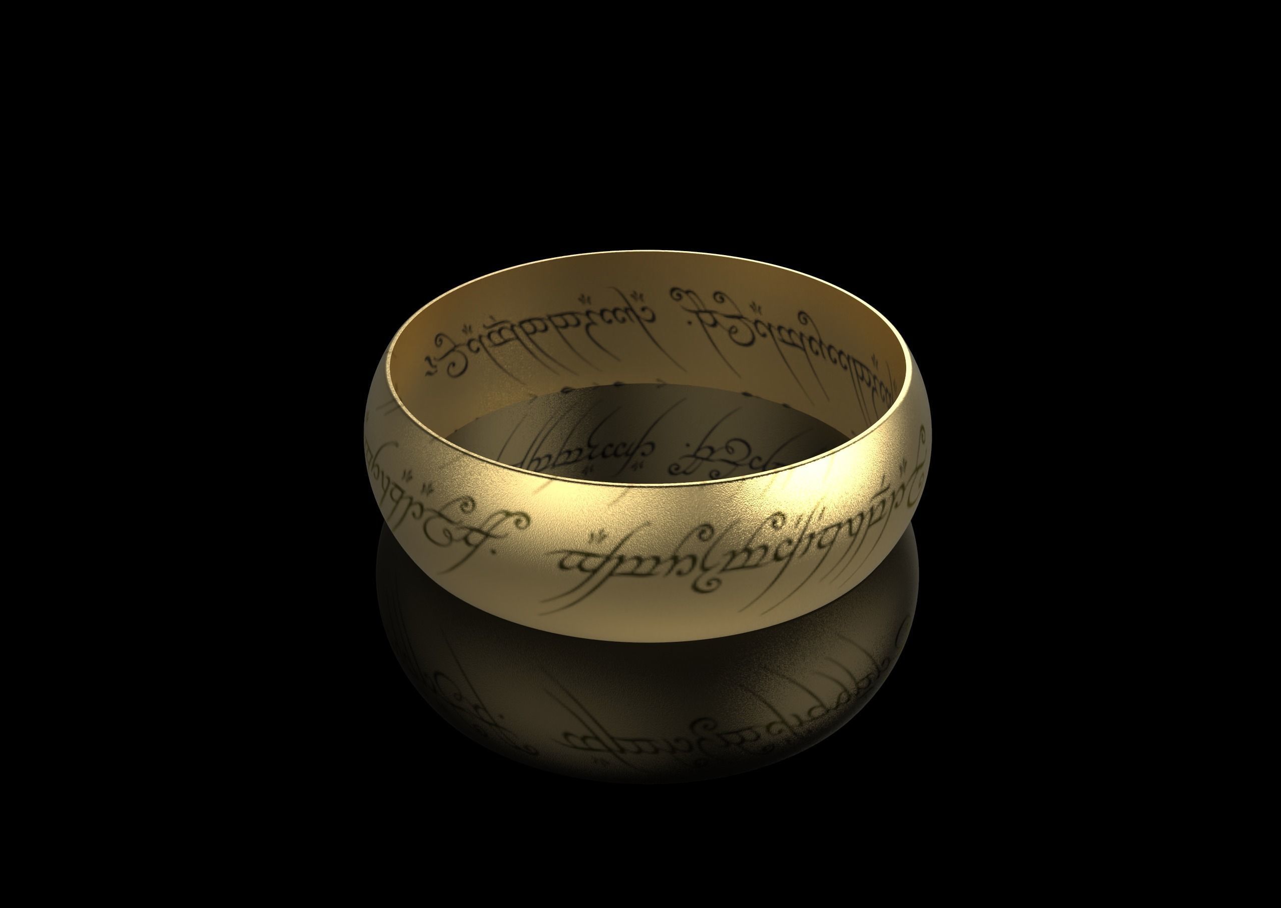 Saurons Ring - One Ring 3D print model_1