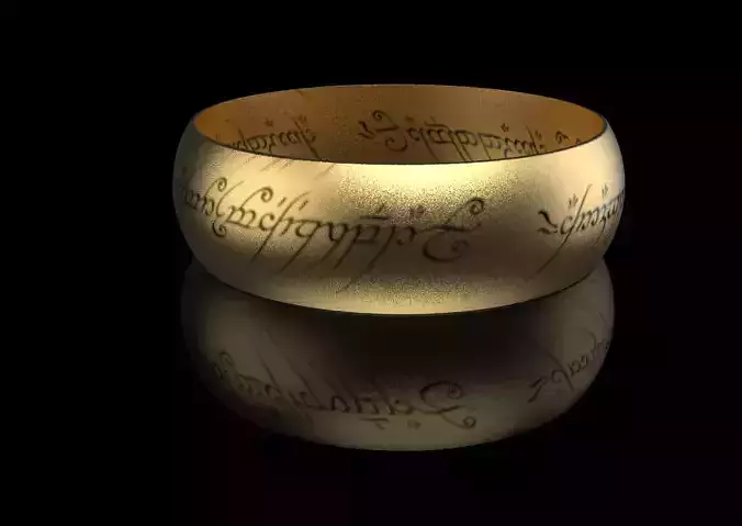 Saurons Ring - One Ring 3D print model