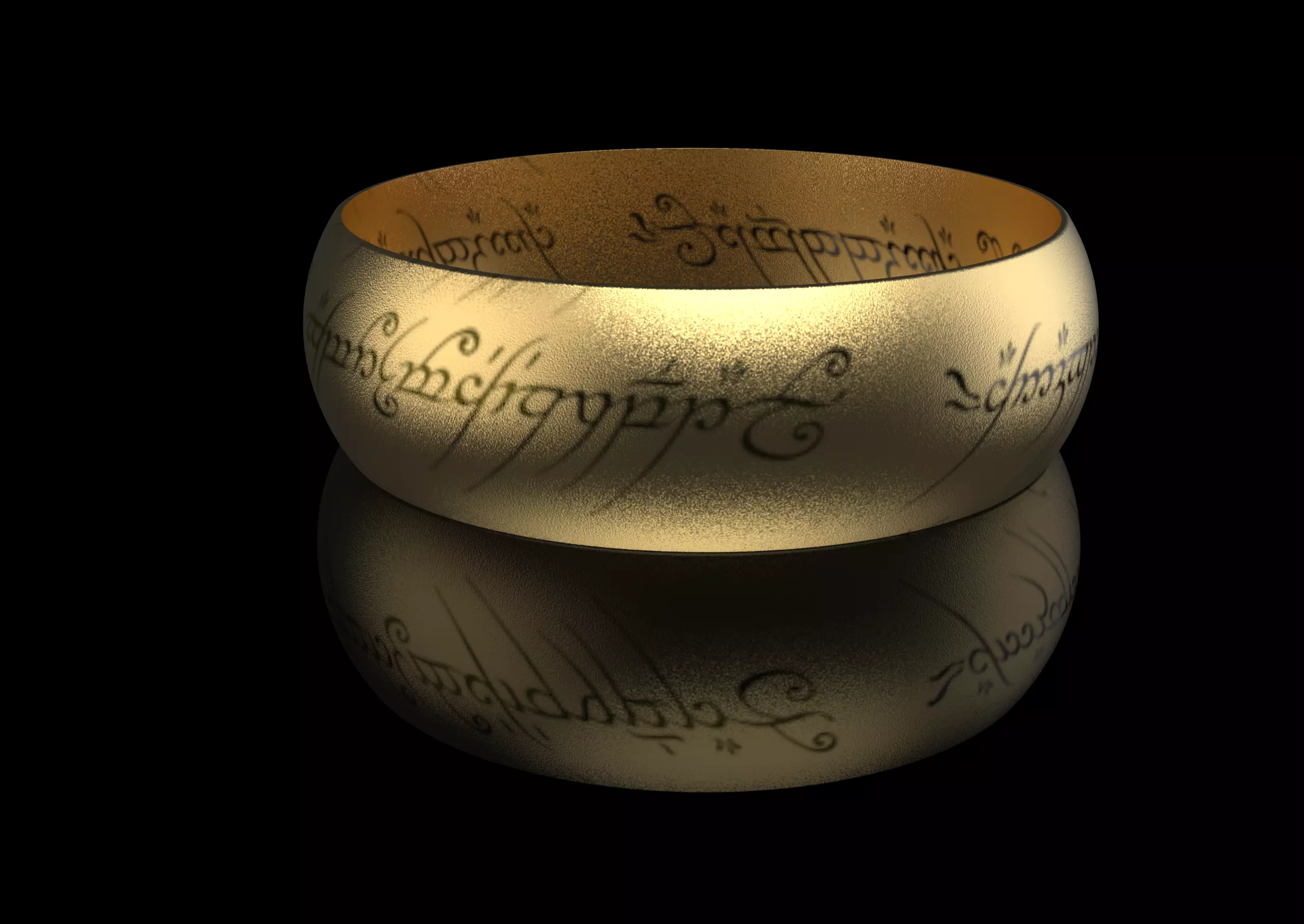 Saurons Ring - One Ring 3D print model_0