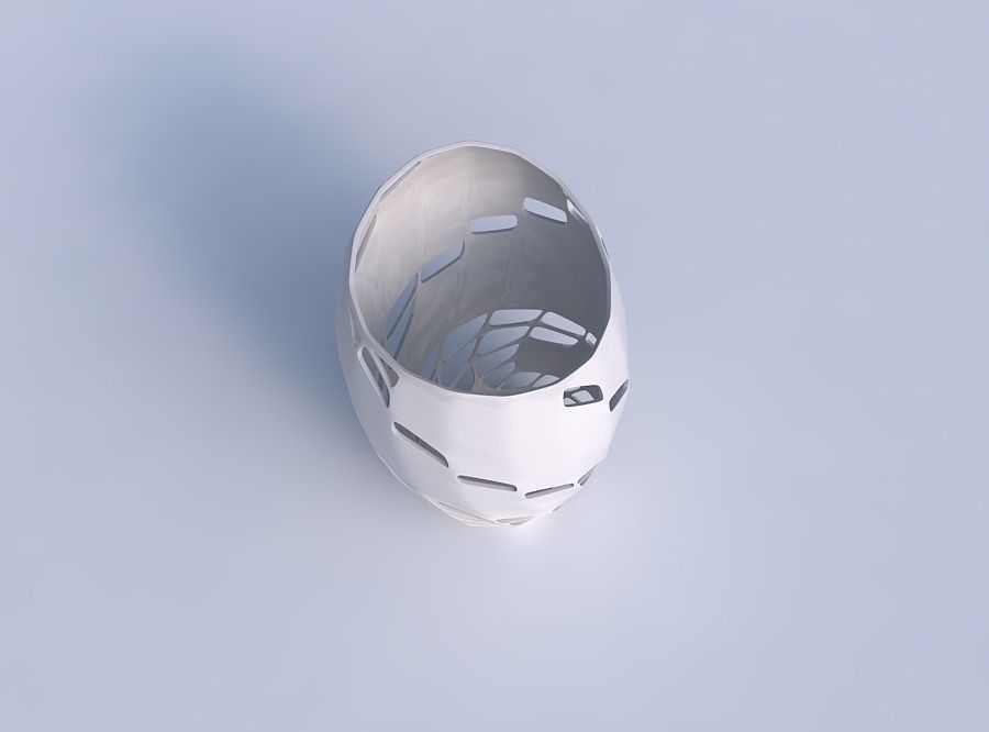 Bowl Spheric Lattice with diagonal grid lattice 2 3D print model_1