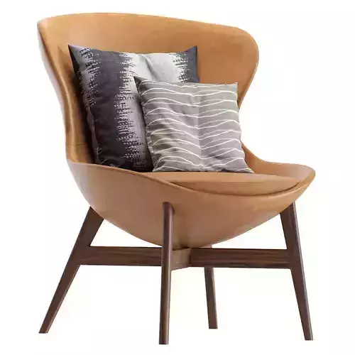 Leather Armchair Round by Ditre Italia