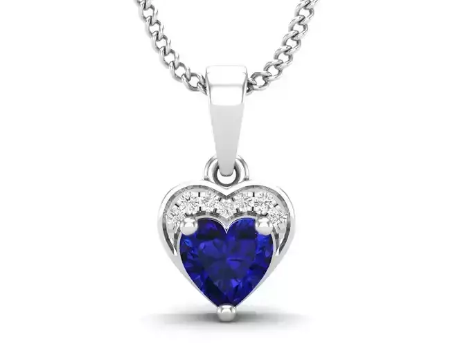 Heart Diamond pendant for woman