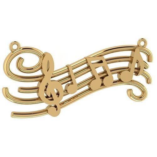 Music Notes Pendant 3D print model