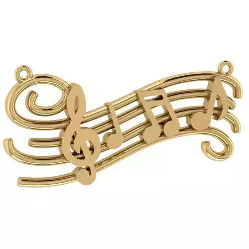 Music Notes Pendant 3D print model