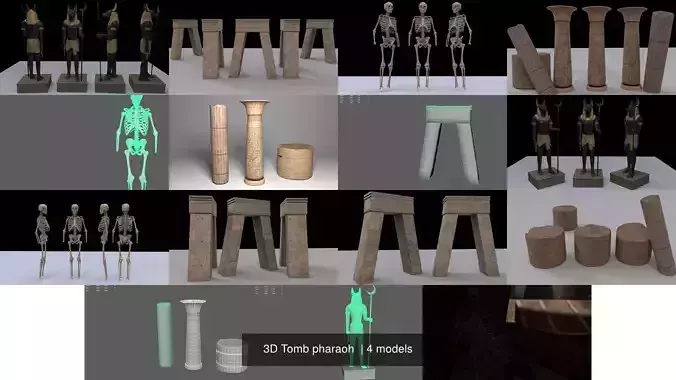 3D Tomb pharaoh  3D Model Collection