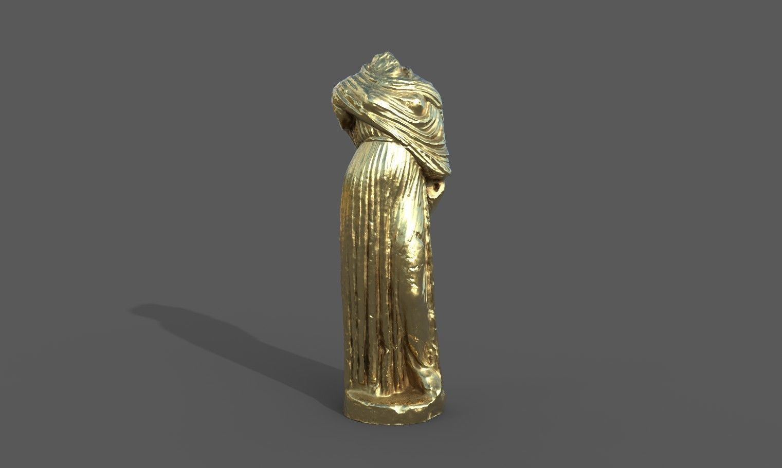 Statue of Female 4 Low-poly 3D model_25