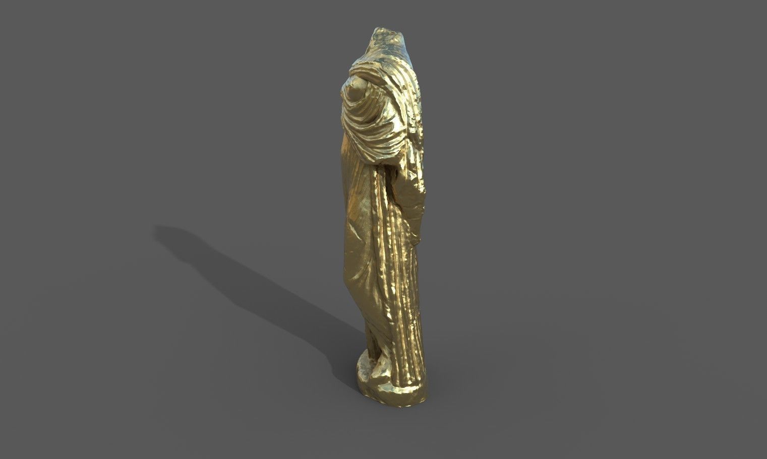 Statue of Female 4 Low-poly 3D model_27
