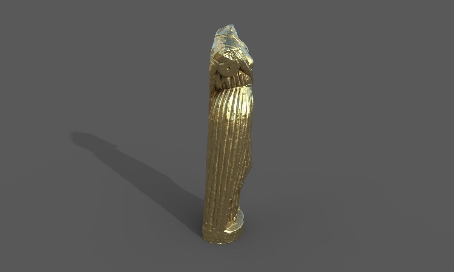 Statue of Female 4 Low-poly 3D model_29