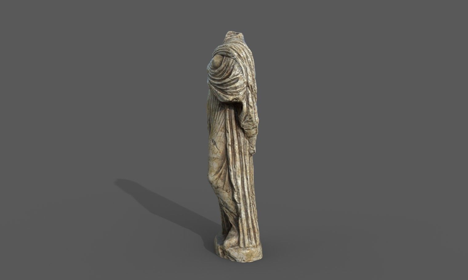 Statue of Female 4 Low-poly 3D model_11