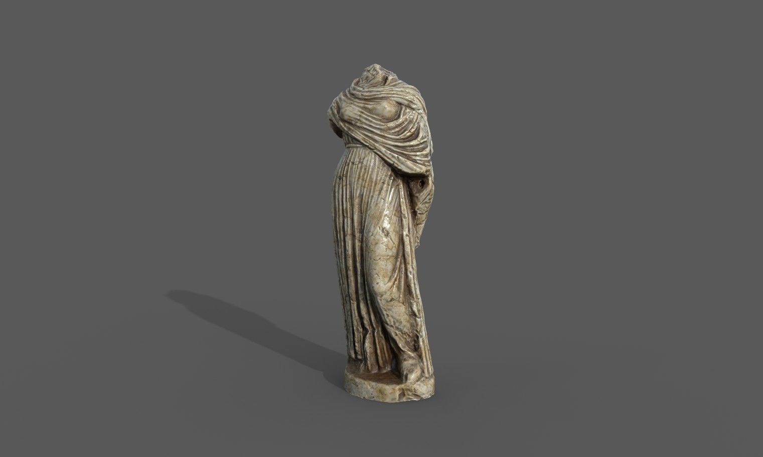 Statue of Female 4 Low-poly 3D model_10