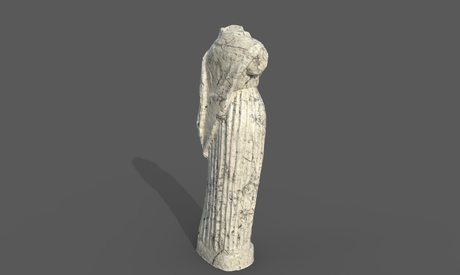 Statue of Female 4 Low-poly 3D model_23