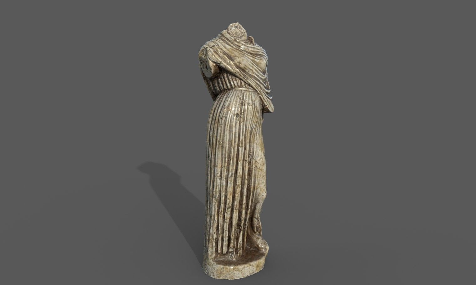 Statue of Female 4 Low-poly 3D model_16