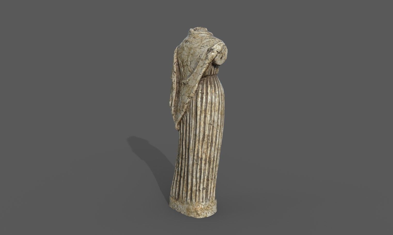 Statue of Female 4 Low-poly 3D model_14