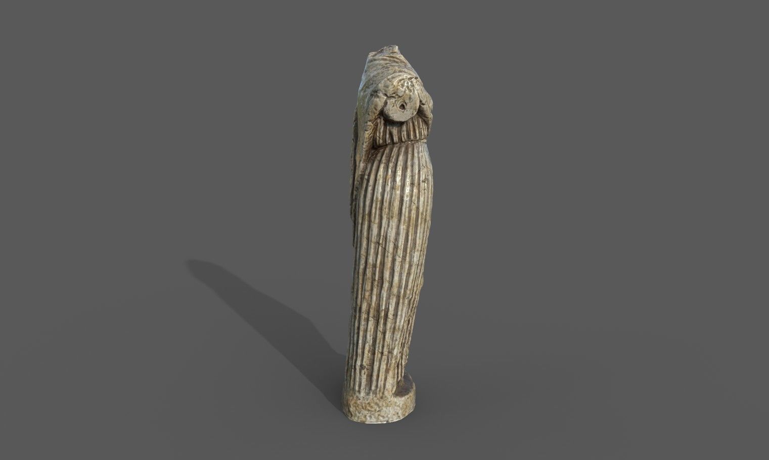 Statue of Female 4 Low-poly 3D model_15