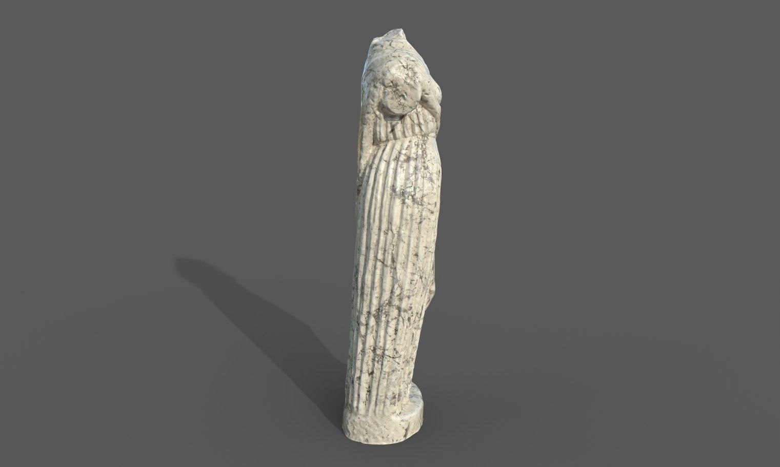 Statue of Female 4 Low-poly 3D model_24