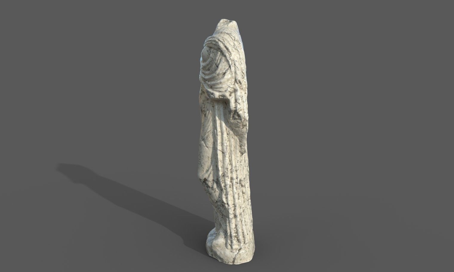 Statue of Female 4 Low-poly 3D model_20