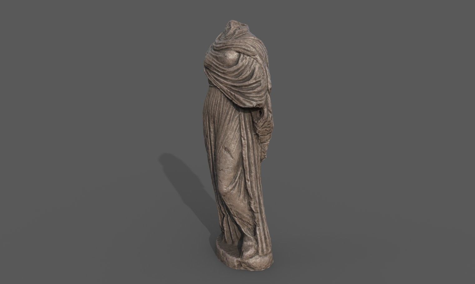 Statue of Female 4 Low-poly 3D model_2