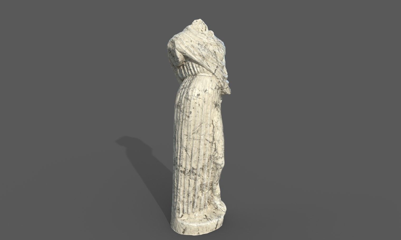 Statue of Female 4 Low-poly 3D model_17