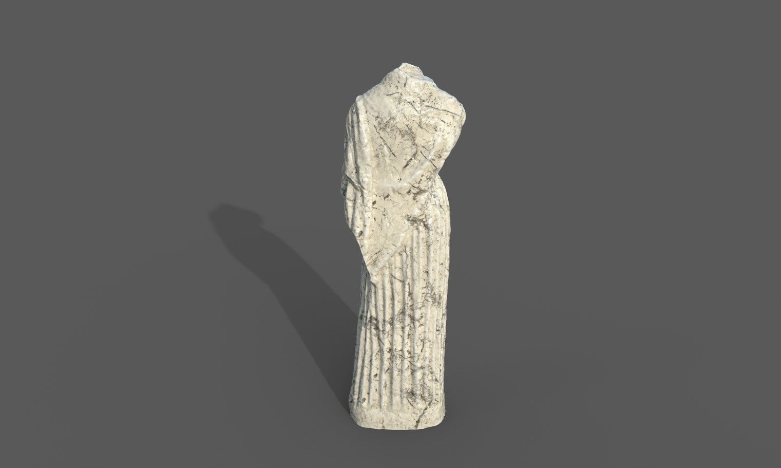 Statue of Female 4 Low-poly 3D model_22