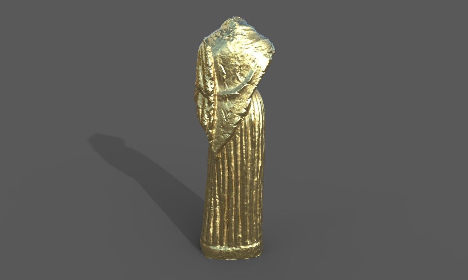 Statue of Female 4 Low-poly 3D model_28